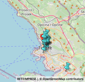 Mappa Via Giovanni Boccaccio, 34135 Trieste TS, Italia (1.61818)