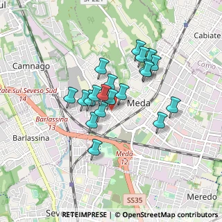 Mappa Via Cesare Battisti, 20821 Meda MB, Italia (0.675)