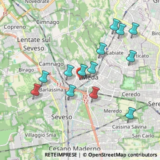 Mappa Via Cesare Battisti, 20821 Meda MB, Italia (1.98769)