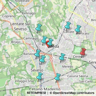 Mappa Via Cesare Battisti, 20821 Meda MB, Italia (1.94727)