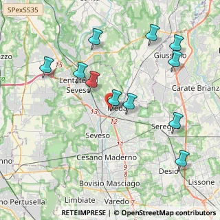 Mappa Via Cesare Battisti, 20821 Meda MB, Italia (4.31455)