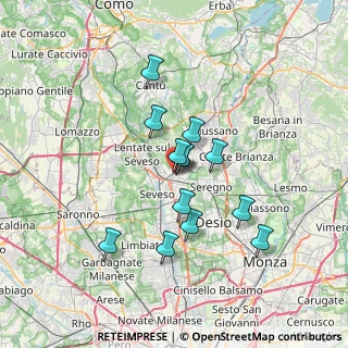 Mappa Via Onorevole Riccardo Besana, 20821 Meda MB, Italia (5.50462)