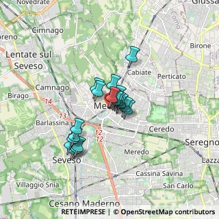 Mappa Via Onorevole Riccardo Besana, 20821 Meda MB, Italia (1.105)