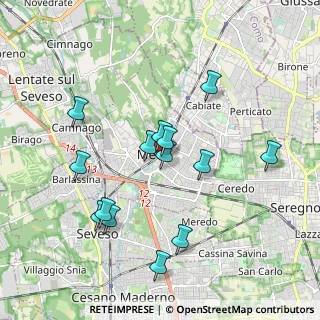 Mappa Via Onorevole Riccardo Besana, 20821 Meda MB, Italia (1.80357)
