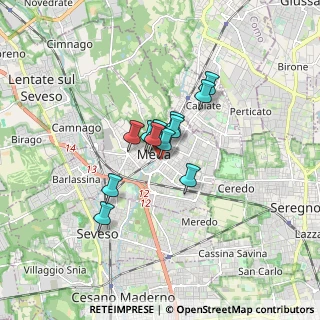 Mappa Via Onorevole Riccardo Besana, 20821 Meda MB, Italia (1.00167)