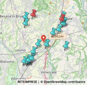 Mappa Via Manara, 20865 Usmate Velate MB, Italia (3.94833)