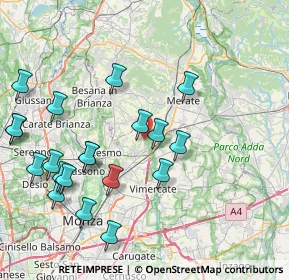 Mappa Via Manara, 20865 Usmate Velate MB, Italia (9.045)