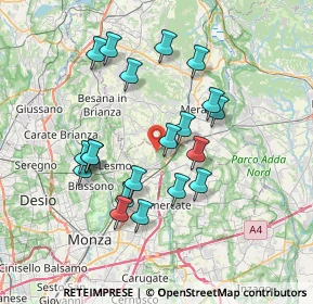 Mappa Via Manara, 20865 Usmate Velate MB, Italia (6.742)
