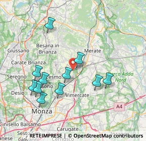 Mappa Via Manara, 20865 Usmate Velate MB, Italia (7.41636)