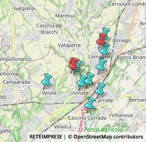 Mappa Via Manara, 20865 Usmate Velate MB, Italia (1.43364)