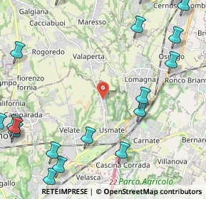 Mappa Via Manara, 20865 Usmate Velate MB, Italia (3.3115)