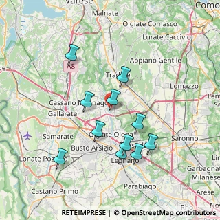 Mappa Via Canton Lombardo, 21050 Gorla Maggiore VA, Italia (6.86545)