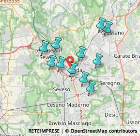 Mappa Via Giovanni XXIII, 20821 Meda MB, Italia (2.80727)