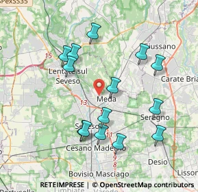 Mappa Via Giovanni XXIII, 20821 Meda MB, Italia (3.76357)