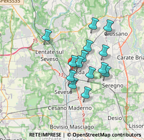 Mappa Via Giovanni XXIII, 20821 Meda MB, Italia (2.67857)