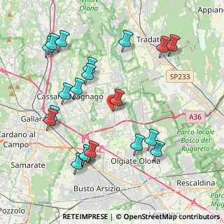 Mappa Via Monte Sabotino, 21054 Fagnano Olona VA, Italia (4.5325)