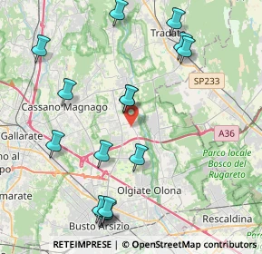 Mappa Via Zara, 21054 Fagnano Olona VA, Italia (4.628)