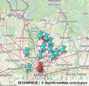 Mappa Carate Brianza, 20841 Carate Brianza MB, Italia (12.36385)