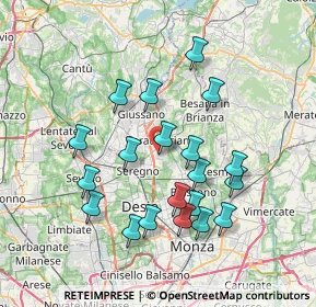 Mappa Carate Brianza, 20841 Carate Brianza MB, Italia (6.9935)