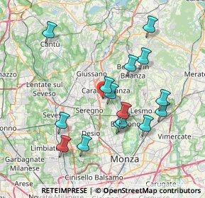 Mappa Carate Brianza, 20841 Carate Brianza MB, Italia (7.20867)