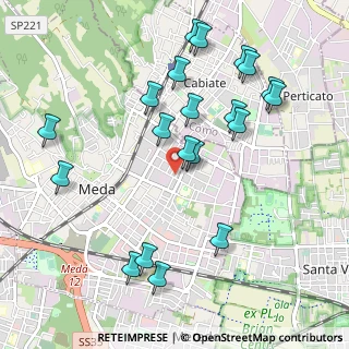 Mappa Via Adriatico, 20821 Meda MB, Italia (1.087)