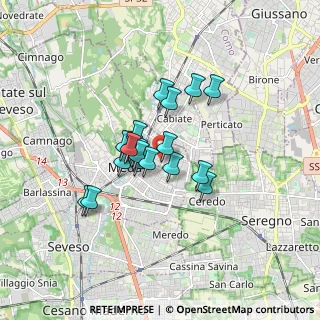 Mappa Via Adriatico, 20821 Meda MB, Italia (1.19)