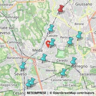 Mappa Via Adriatico, 20821 Meda MB, Italia (2.48636)