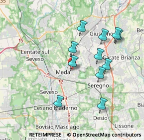 Mappa Via Adriatico, 20821 Meda MB, Italia (3.61182)