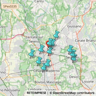 Mappa Via Cristoforo Colombo, 20821 Meda MB, Italia (2.91333)