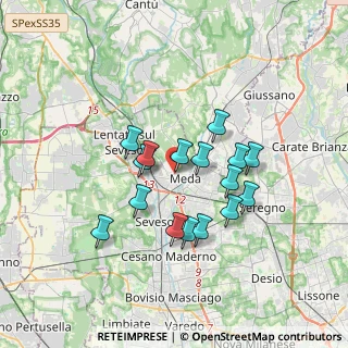 Mappa Via Cristoforo Colombo, 20821 Meda MB, Italia (2.85625)
