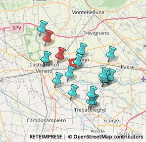 Mappa Via Fornace, 31050 Vedelago TV, Italia (6.27889)