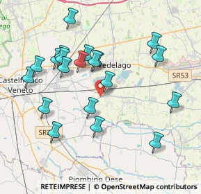 Mappa Via Fornace, 31050 Vedelago TV, Italia (3.925)