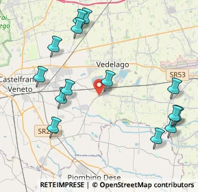 Mappa Via Fornace, 31050 Vedelago TV, Italia (4.79071)