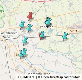 Mappa Via Fornace, 31050 Vedelago TV, Italia (3.30917)