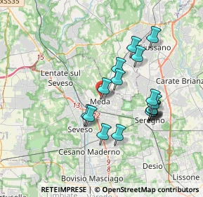 Mappa Via Solferino, 20821 Meda MB, Italia (3.26176)