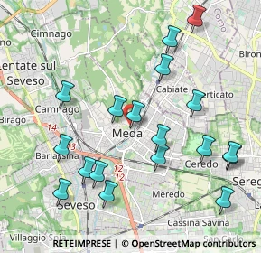 Mappa Via Solferino, 20821 Meda MB, Italia (2.18222)