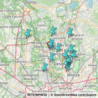 Mappa Via Generale Lamarmora, 20821 Meda MB, Italia (6.42133)