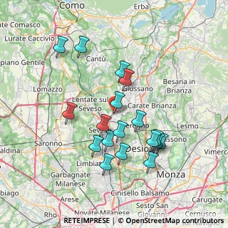 Mappa Via Generale Lamarmora, 20821 Meda MB, Italia (6.91333)