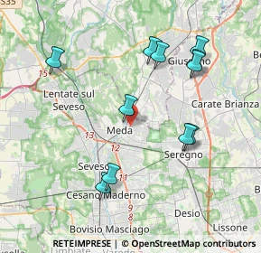 Mappa Meda, 20821 Meda MB, Italia (3.97455)