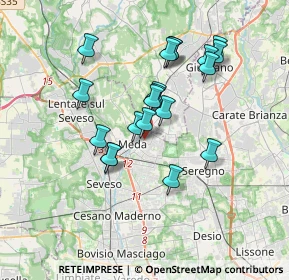 Mappa Meda, 20821 Meda MB, Italia (3.0755)