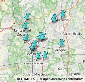 Mappa Via Generale Lamarmora, 20821 Meda MB, Italia (2.99667)