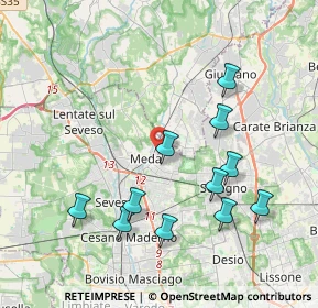 Mappa Via Generale Lamarmora, 20821 Meda MB, Italia (3.96545)