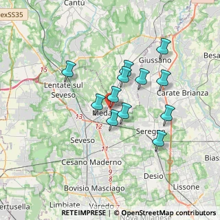 Mappa Via Generale Lamarmora, 20821 Meda MB, Italia (2.8625)