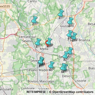 Mappa Meda, 20821 Meda MB, Italia (4.01533)