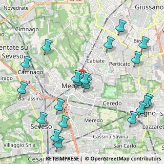 Mappa Via Generale Lamarmora, 20821 Meda MB, Italia (2.5945)