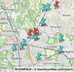 Mappa Via Generale Lamarmora, 20821 Meda MB, Italia (1.89333)