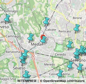 Mappa Meda, 20821 Meda MB, Italia (3.0255)