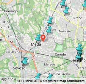 Mappa Meda, 20821 Meda MB, Italia (3.10833)