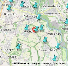 Mappa Via per Cornate, 23878 Verderio LC, Italia (2.73333)