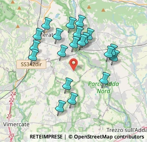 Mappa Via per Cornate, 23878 Verderio LC, Italia (3.5955)